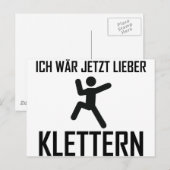Carte Postale wär jetzt lieber klettern (Devant / Derrière)
