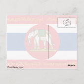 Carte Postale War Thailand (World War I-Obverse), drapeau thaïla (Dos)