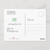 Carte Postale Warm Warm Wire Modern Rouge Script Photo Noël (Dos)