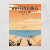 Carte Postale Warren Dunes State Park Michigan Rétro (Devant)