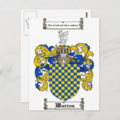 Carte Postale Warren Family Crest (Devant / Derrière)