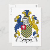 Carte Postale Warren Family Crest (Devant / Derrière)