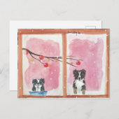 Carte Postale Warten auf den Weihnachtsmann (Devant / Derrière)