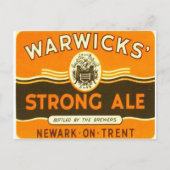 Carte Postale Warwick Strong Ale (Devant)