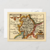 Carte Postale Warwickshire Comté Angleterre Ancien Antiquaire Ca (Devant / Derrière)