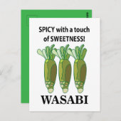 Carte Postale Wasabi Épicé Avec Une Touche De Douceur Wasabi (Devant / Derrière)