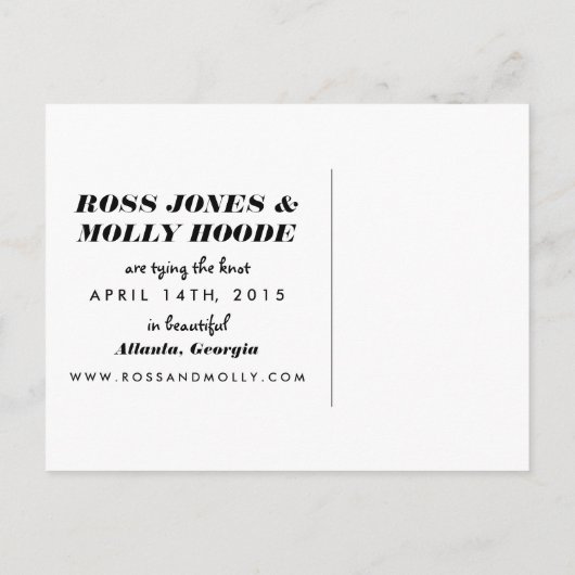 Carte postale Washi Taped Save the Date (Dos)