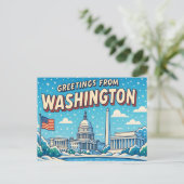 Carte postale WASHINGTON (Debout devant)