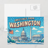 Carte postale WASHINGTON (Devant / Derrière)
