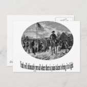 Carte Postale Washington à la forge de vallée avec la citation (Devant / Derrière)