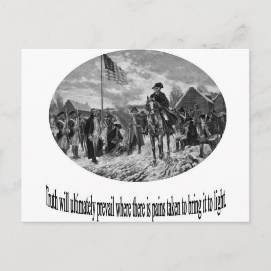 Carte Postale Washington à la forge de vallée avec la citation (Devant)