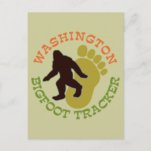 Carte Postale Washington Bigfoot Tracker (Devant)