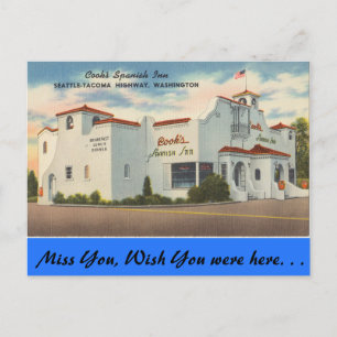 Carte Postale Washington, Cook's Spanish Inn, Seattle-Tacoma