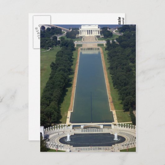Carte Postale Washington D.C. - Vue du monument Washington (Devant / Derrière)