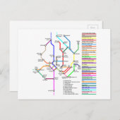 Carte Postale Washington DC Bike Map Postcard (Devant / Derrière)