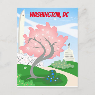 Carte Postale Washington, DC Cherry Blossoms