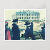 Carte Postale Washington DC Construire la Maison Blanche (Devant)