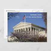 Carte Postale Washington, DC : La Cour Suprême (Devant / Derrière)