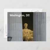 Carte Postale Washington DC : Le Mémorial Lincoln (Devant / Derrière)