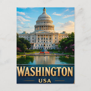 Carte Postale Washington DC Monuments Historiques Voyage Souveni