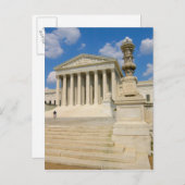 Carte Postale Washington, DC, Palais de la Cour suprême (Devant / Derrière)