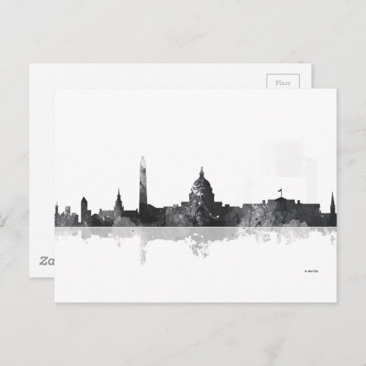 CARTE POSTALE WASHINGTON DC SKYLINE (Devant / Derrière)