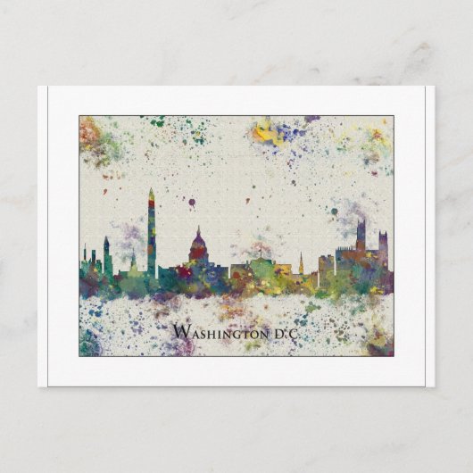 Carte Postale WASHINGTON DC skyline, Washington DC Print (Devant)