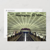 Carte Postale Washington, DC : Station de métro (Devant / Derrière)