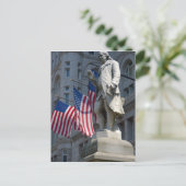Carte Postale Washington, DC, statue de Benjamin Franklin (Debout devant)