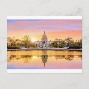 Carte Postale Washington DC US Capitol Building Coucher de Solei