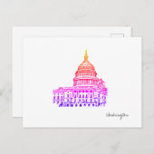 Carte postale Washington DC USA Capitol (Devant / Derrière)