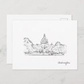 Carte postale Washington DC USA Capitol (Devant / Derrière)