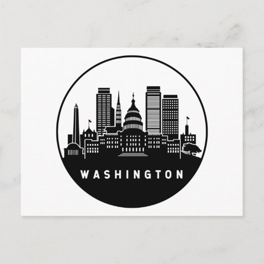 Carte Postale Washington District of Columbia Skyline (Devant)