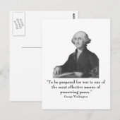 Carte Postale Washington et citations (Devant / Derrière)