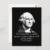 Carte Postale Washington et citations (Devant / Derrière)