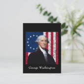 Carte Postale Washington et le drapeau américain (Debout devant)