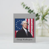 Carte Postale Washington et le drapeau américain (Debout devant)