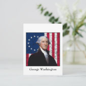 Carte Postale Washington et le drapeau américain (Debout devant)