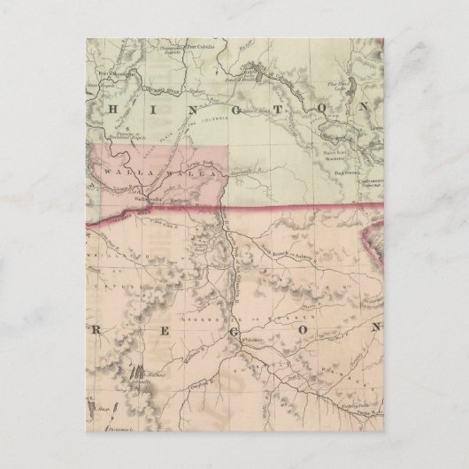 Carte Postale Washington et Oregon et Idaho et Montana (Devant)