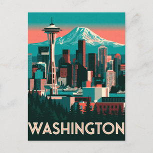 Carte Postale Washington États-Unis Seattle Pacifique Nord-Ouest