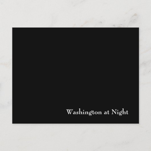 Carte Postale Washington la nuit (Devant)
