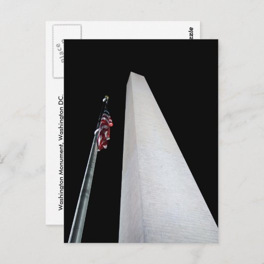 Carte postale Washington Monument (Devant / Derrière)