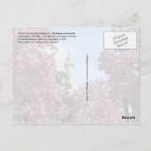 Carte Postale Washington Monument, Baltimore, Maryland (Dos)