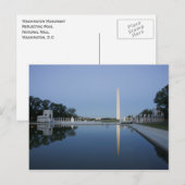 Carte Postale Washington Monument, Reflect Pool, Washington (Devant / Derrière)