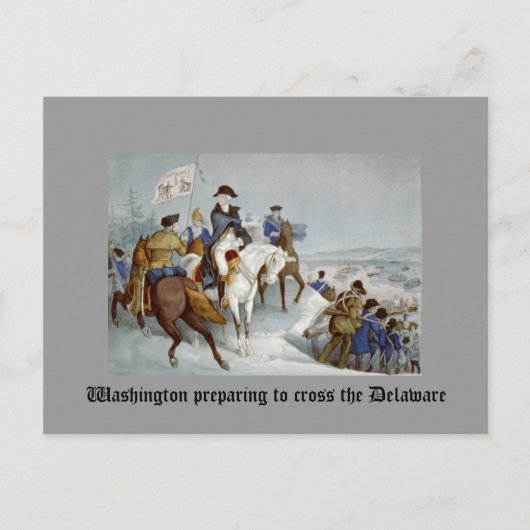 Carte Postale Washington se prépare à traverser le Delaware (Devant)