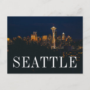 Carte Postale Washington Seattle la nuit