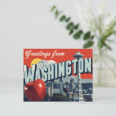 Carte Postale Washington Seattle Space Needle Apple (Debout devant)