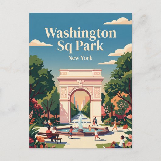 Carte Postale Washington Square Park États-Unis (Devant)