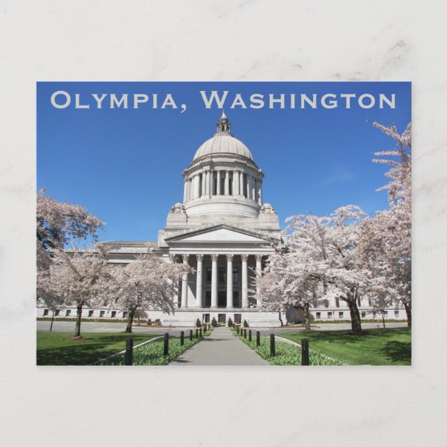 Carte Postale Washington State Capitol Spring Travel (Devant)