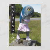 Carte Postale Washington State Fish Girl Statue Voyage (Devant)